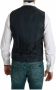 Dolce & Gabbana Blauw Gestreepte Formele Gilet Blue Heren - Thumbnail 2