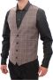 Dolce & Gabbana Brown Wool Single Breasted Vest Gilet Bruin Heren - Thumbnail 2