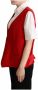 Dolce & Gabbana Rode Mouwloze Waistcoat Vest van Virgin Wol Red Dames - Thumbnail 2