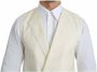 Dolce & Gabbana Crèmekleurig Off-White Formeel Wol Vest White Heren - Thumbnail 2
