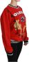 Dolce & Gabbana Rode Queen Sequined Love Sweater Red Dames - Thumbnail 2