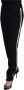 Dolce & Gabbana Black White Stripes Wool Trouser Tapered Pants Zwart Dames - Thumbnail 6