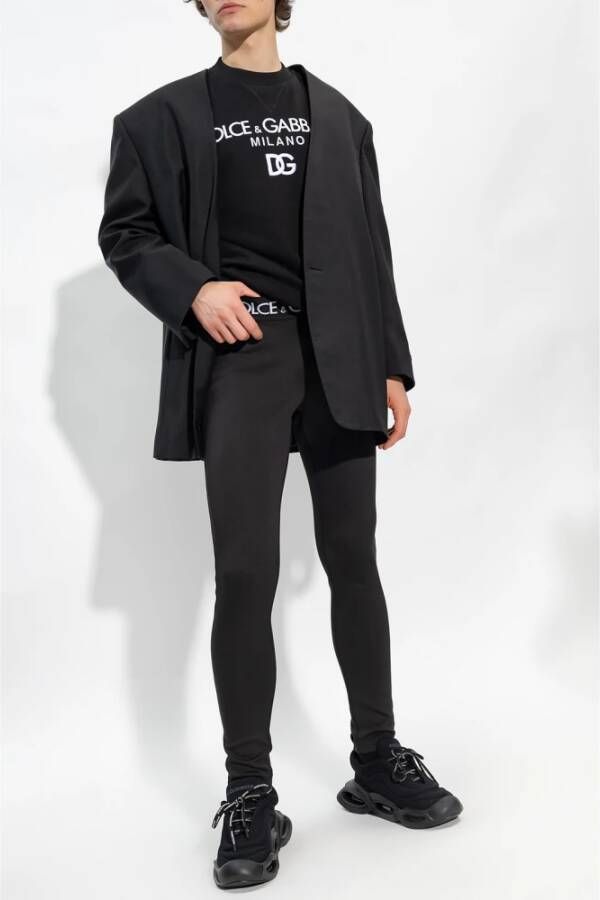 Dolce & Gabbana Sweatshirt met logo Zwart Heren