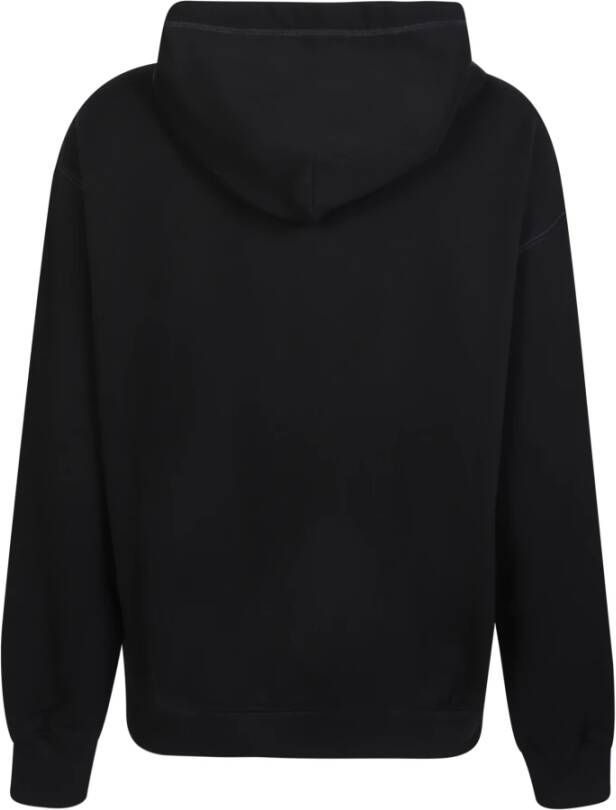 Dolce & Gabbana Zwarte Katoenen Hoodie met Logo Patch Zwart Heren