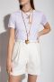 Dolce & Gabbana Monogram Plaque Katoenen T-shirt White Dames - Thumbnail 3