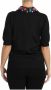 Dolce & Gabbana Black Cashmere Crystal Collar Top T-Shirt Zwart Dames - Thumbnail 2