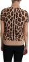 Dolce & Gabbana Beige Leopard Print Virgin Wool Turtleneck Top Beige Dames - Thumbnail 2