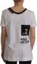 Dolce & Gabbana Dames Katoenen Slogan Print T-Shirt White Dames - Thumbnail 2
