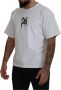 Dolce & Gabbana Wit Logo Print Katoenen Crewneck T-shirt White Heren - Thumbnail 4