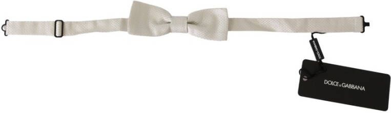 Dolce & Gabbana Gestructureerde stropdas papillon vlinderdas Wit Heren
