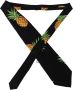 Dolce & Gabbana Zwarte ananasprint zijden stropdas Black Heren - Thumbnail 2