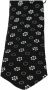 Dolce & Gabbana Black 100% Silk Floral Print Classic Tie Zwart Unisex - Thumbnail 3