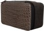 Dolce & Gabbana Grijze Huid Leren Vanity Case Toilettas Scheertas Gray Heren - Thumbnail 2