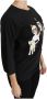 Dolce & Gabbana Black #dgfamily Top T-shirt Silk Blouse Zwart Dames - Thumbnail 2