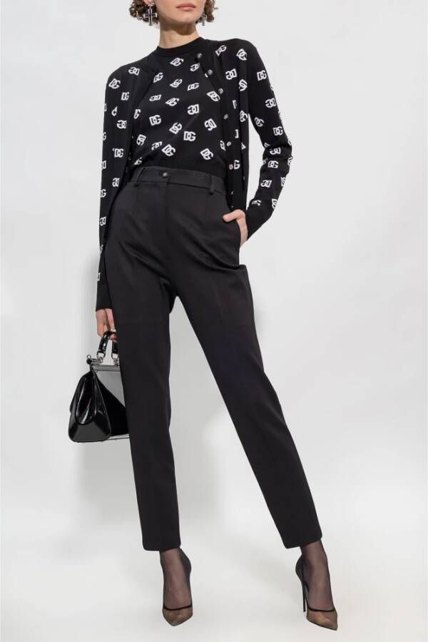Dolce & Gabbana Plooivoorkant broek Zwart Dames