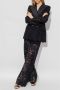 Dolce & Gabbana Zwarte bloemen kanten wijde broek Black Dames - Thumbnail 2