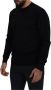 Dolce & Gabbana Zwarte Virgin Wool Crewneck Pullover Sweater Black Heren - Thumbnail 2