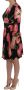 Dolce & Gabbana Black Pink Tulip Print Stretch Shift Dress Zwart Dames - Thumbnail 2