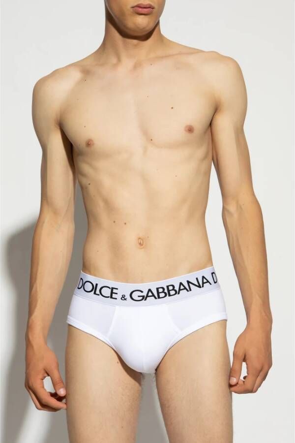 Dolce & Gabbana Logo slips 2-pack Wit Heren
