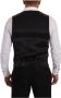 Dolce & Gabbana Black Striped Wool Silk Waistcoat Vest Zwart Heren - Thumbnail 2