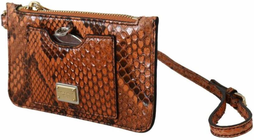 Dolce & Gabbana Portemonnee kaarthouder Bruin Dames