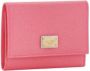 Dolce & Gabbana Franse Flap Portemonnee in Dauphine-Bedrukt Kalfsleer Pink Dames - Thumbnail 4
