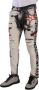 Dolce & Gabbana Versleten Skinny Jeans van Denim met DG Ster Motief Beige Heren - Thumbnail 2