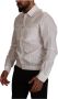 Dolce & Gabbana White Cotton Button Down Men Collared Shirt Wit Heren - Thumbnail 2