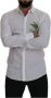 Dolce & Gabbana Witte Katoenen Pauwenveer Formeel Gold Overhemd White Heren - Thumbnail 2