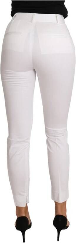 Dolce & Gabbana White Dress Pants Slim Skinny Pant Wit Dames