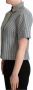 Dolce & Gabbana White Green Cotton Check Shirt Blouse Top Groen Dames - Thumbnail 2