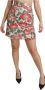 Dolce & Gabbana White Green Red Floral High Waist Mini Skirt Meerkleurig Dames - Thumbnail 2
