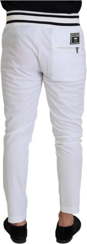 Dolce & Gabbana White Polyester Trousers D.n.a. Milano Pants Wit Heren