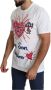 Dolce & Gabbana White Saint Valentine Hearts Print Men T-shirt Wit Heren - Thumbnail 2
