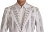 Dolce & Gabbana Witte Gestreepte Katoenen Single Breasted Blazer White Heren - Thumbnail 2