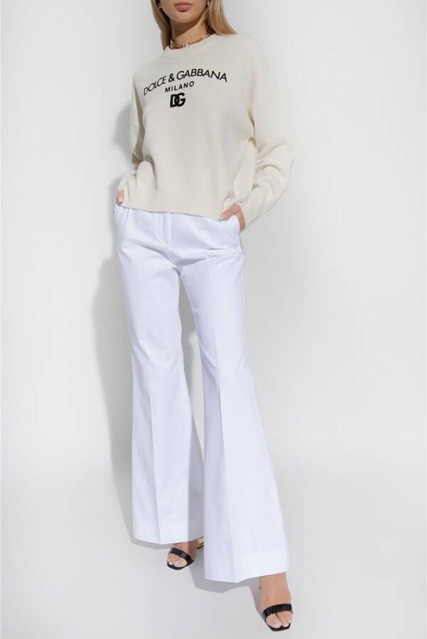 Dolce & Gabbana Met hoge taille broek Wit Dames