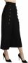 Dolce & Gabbana DG Black Wide Wool been bijgesneden broekbroek Zwart Dames - Thumbnail 4