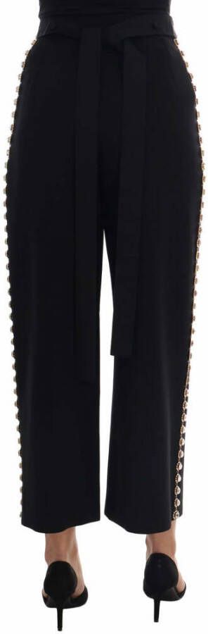 Dolce & Gabbana Brede broek Zwart Dames