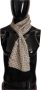 Dolce & Gabbana Luxe Zwart Grijs Gestreepte Zijden Omslagdoek Sjaal Multicolor - Thumbnail 6