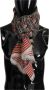 Dolce & Gabbana Zwart Rood Linnen Zeilboot Streep Print Shawl Sjaal Multicolor Heren - Thumbnail 2
