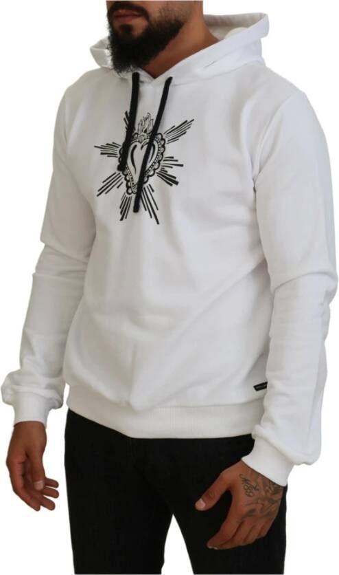 Dolce & Gabbana Witte Sacred Heart hoodie White Heren