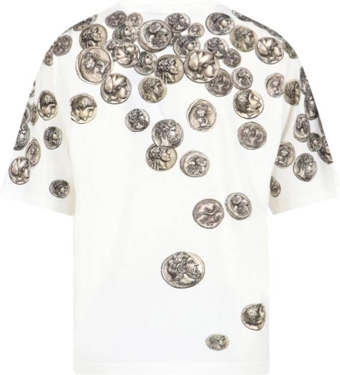 Dolce & Gabbana Witte T-shirts en Polos met Print Wit Heren