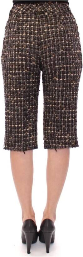 Dolce & Gabbana Wollen Shorts met Voorzakken Brown Dames