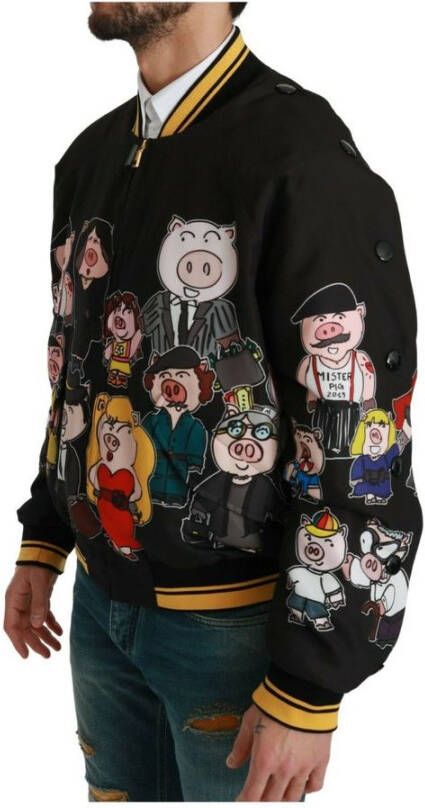 Dolce & Gabbana Year Of The Pig Bomber Jacket Zwart Heren