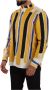 Dolce & Gabbana Geel Gestreept Henley Linnen Katoenen Overhemd Yellow Heren - Thumbnail 2