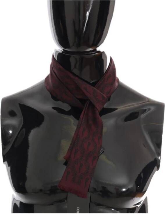 Dolce & Gabbana Zijden Koning Chili Print Stropdas Rood Heren