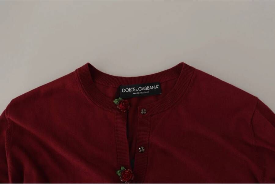 Dolce & Gabbana Zijden Logo Cardigan Red Dames