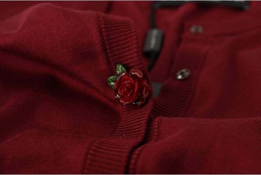 Dolce & Gabbana Zijden Logo Cardigan Red Dames