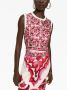 Dolce & Gabbana Zijden mouwloze top met twill patroon inzetstukken Pink Dames - Thumbnail 2