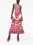 Dolce & Gabbana Zijden mouwloze top met twill patroon inzetstukken Pink Dames - Thumbnail 3